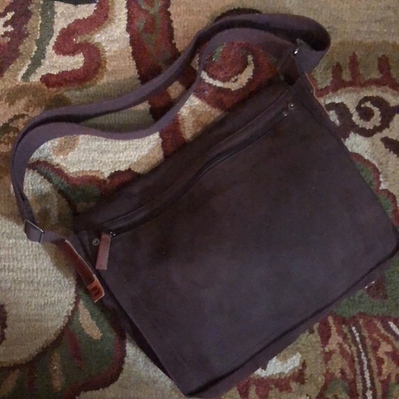 Ellington Bags Ellington Suede Leather Dark Brown Crossbody